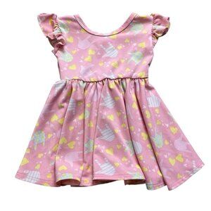 Dot Dot Smile Pink I Love You Sign Language Dress Size 6-12 Months